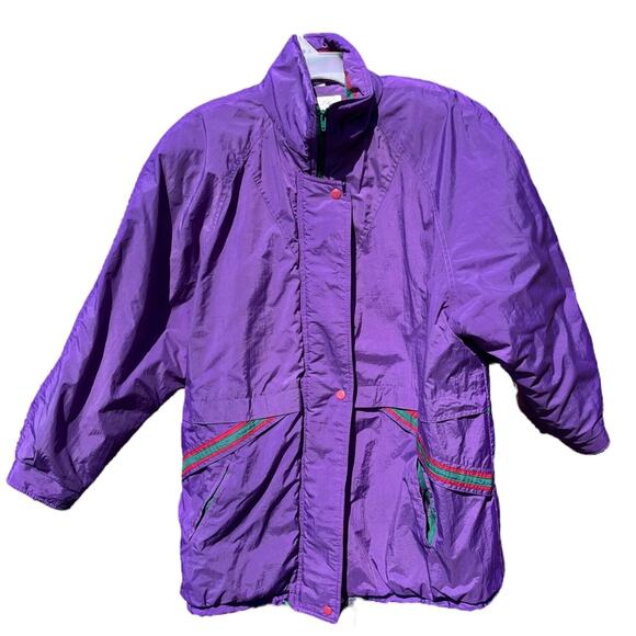 Vintage 80s 90s Dani Colby Retro Color Block Ski Snowboard Jacket Size 3X - Picture 6 of 11